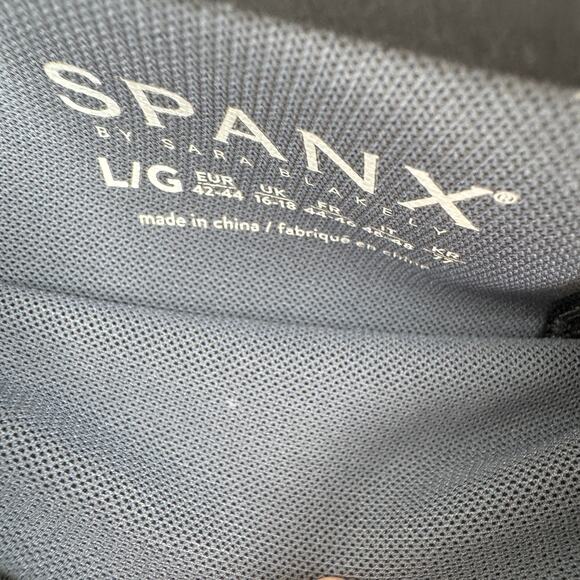 SPANX by Sara Blakely Leggings Gloss‎ Side Stripes Women’s Size Large Black - Picture 6 of 9